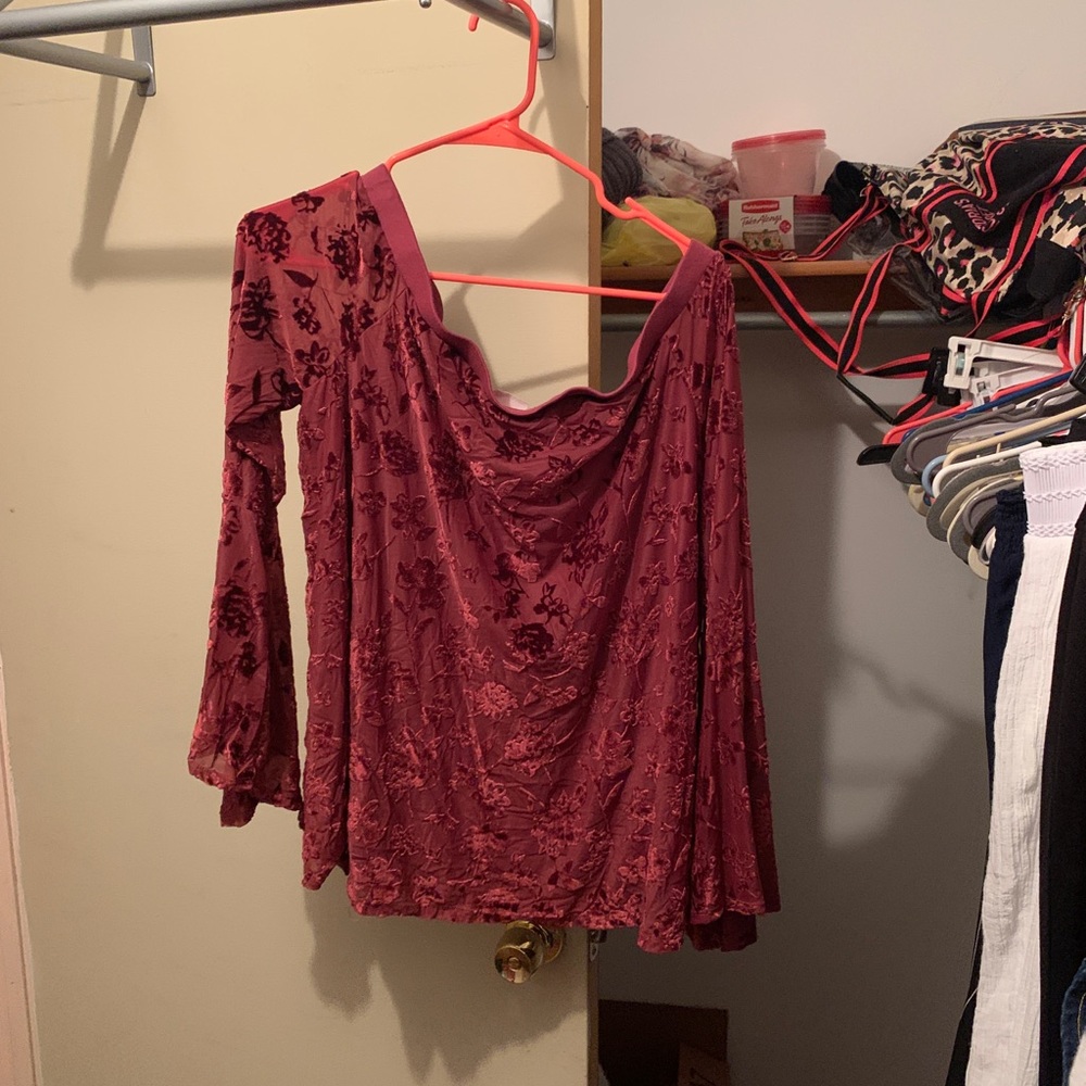 Rose Velvet Blouse